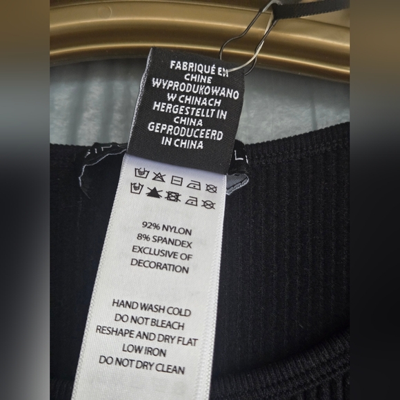 Sincerely Jules Black Crop Top with Beaded Fringe - Picture 5 of 7